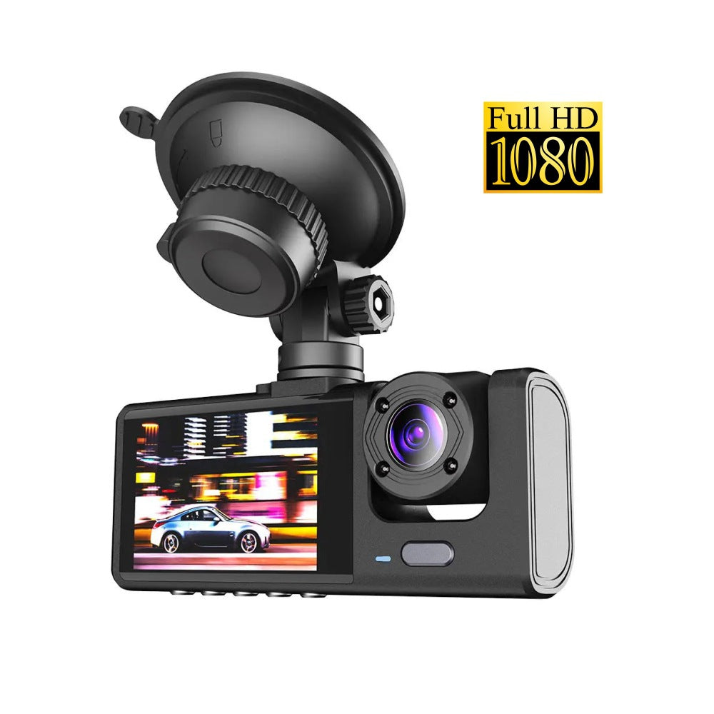 Triple Lens 1080P Dash Cam with Parking Monitoring